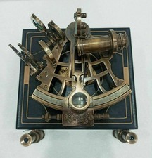 J. Scott Messing Sextant Astrolabium funktioniert Maritim Marine Holzkiste Ge...