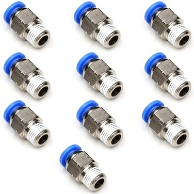 CEKER 6MM to 1/8 Inch NPT Male Thread Push In OD X 1/8'' NPT, Blue