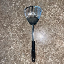 EKCO Kitchamajig Whisk Slotted Spoon Strainer Utensil w/Black Handle - Vintage