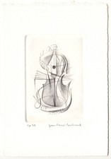 JEAN-MARCEL BERTRAND: Exlibris für Jef Arras, Geige