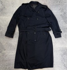 Burberrys London Trench Coat Navy Men  s 52 ExLong Belted Made in England Vintage