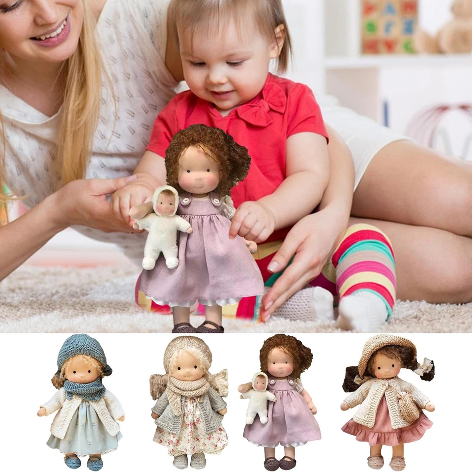 Doll Waldorf Handmade Plush Doll Beautiful Cotton Plush Doll Girls Birthday Gift