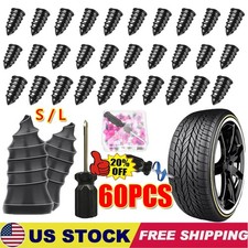 60PCS Car Vacuum Tire Repair Nail Rubber Screw Nails Screwdriver Tool Set w/Box