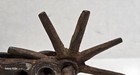 Antique Mexican Charro Forged Iron Spur Large 8-Point Star Rowel Silver Inlay 19 — photo 10