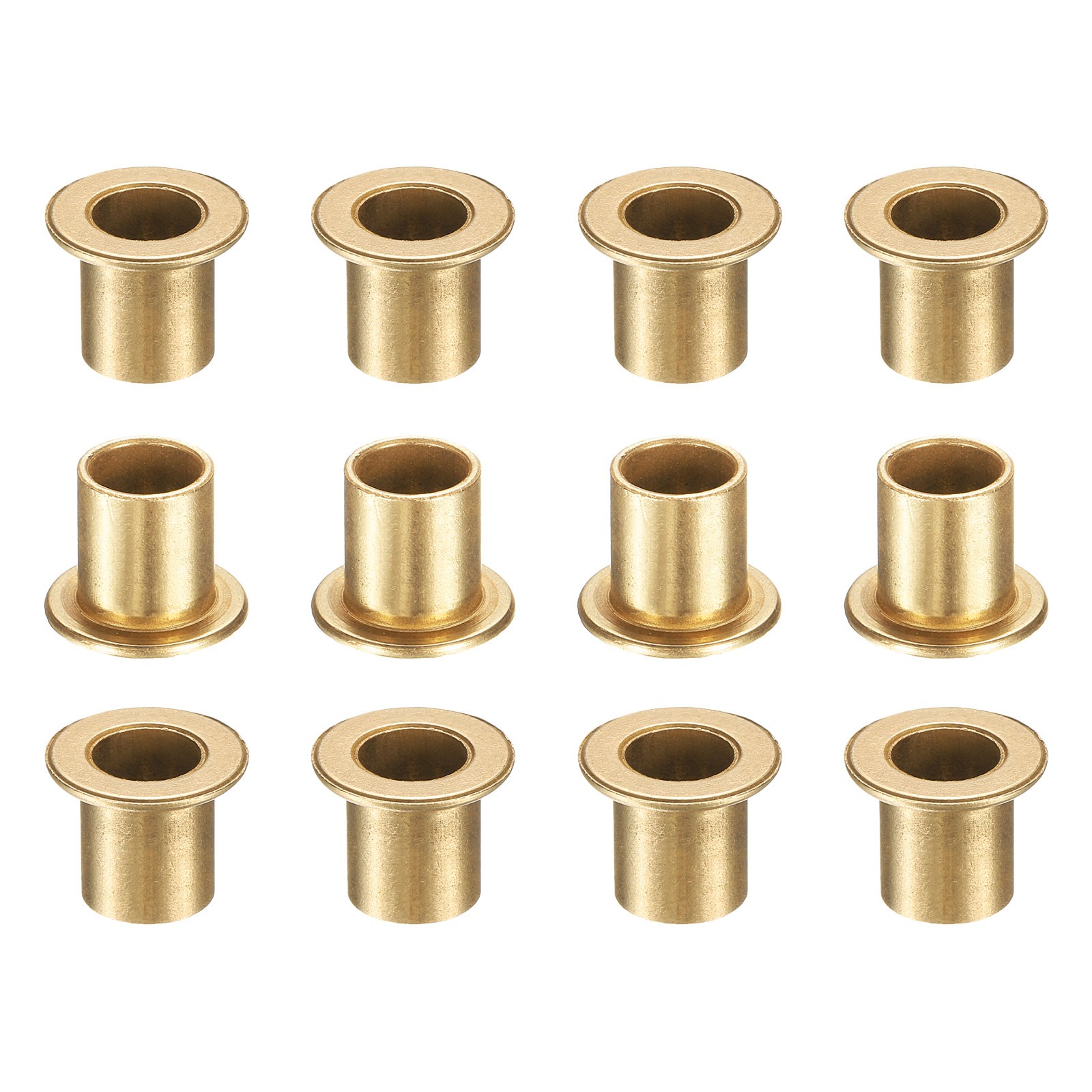 12Pcs Flange Sleeve Bearings 8x10x12mm Self-Lubricating Sintered Bronze Bushing]