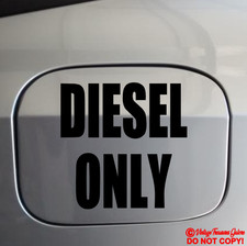 Adesivo decalcomania vinile SOLO DIESEL camion finestra paraurti CARBURANTE GASOLIO PORTA AVVERTIMENTO