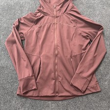 Spyder Active Jacket Womens Large Purple Hooded Softshell Full Zip Lightweight