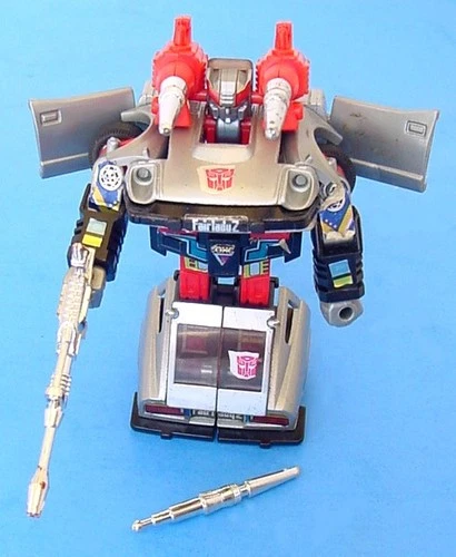 1984 HASBRO TRANSFORMERS AUTOBOT BLUESTREAK FIGURE CAR SILVER w ALL WEAPONS