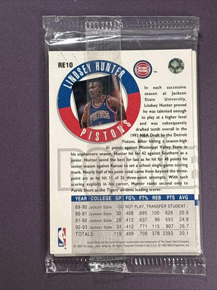 1993-94 Upper Deck Rookie Exchange Silver Factory Sealed Set 10 Cards - Image 2 of 2