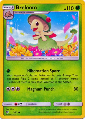 Breloom - 5/73 - Common (Near Mint) Shining Legends - Grass Pokémon