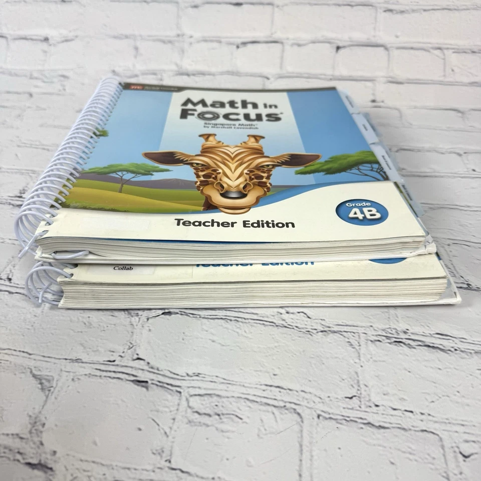 Math In Focus 2020 Teacher Edition Set Volume 4A & 4B 4th Grade Fourth VGUC - Image 2 of 4
