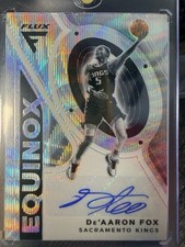 2020-21 Flux Equinox De’Aaron Fox ✍🏾 AUTO✍🏾 Silver Wave Prizm🔥🔥☄️☄️