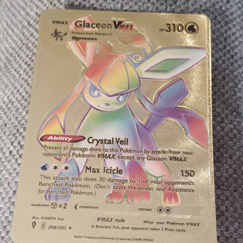 Nintendo Glaceon VMAX 208/203 Evolving Skies Secret Rare Full Art Holo