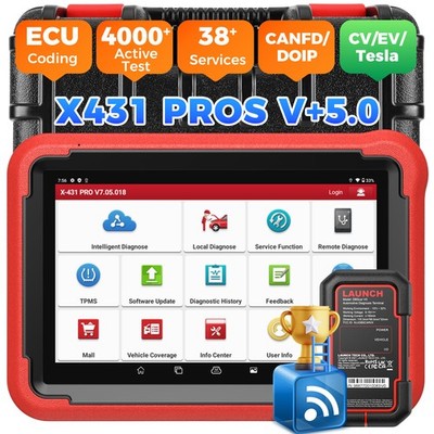 LAUNCH X431 PROS V+ PRO 5 KFZ OBD2 Diagnosegerät ALLE System ECU Coding Deutsch