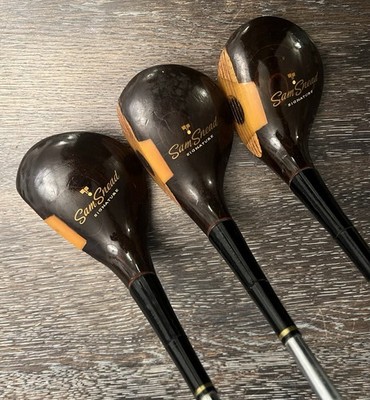 Vintage Wilson Sam Snead Signature Strata Bloc Aqua-Tite 2 3 4 Woods Golf Clubs