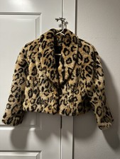 Amazing Vintage Made in USA Animal Print Faux Fur Jacket!