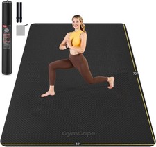 Extra Large Non-Slip Yoga Mat 72"x48" or 78"x57", TPE for Home Gym  Pilates