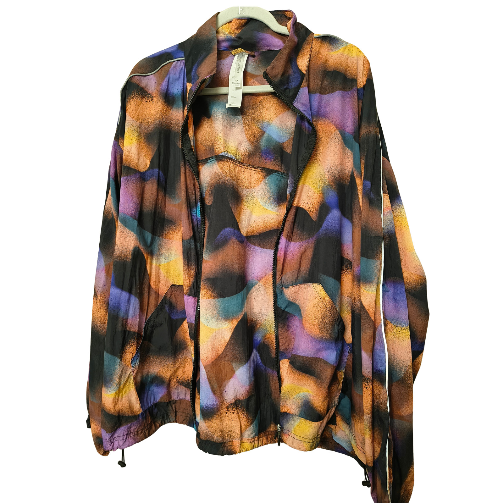 Fabletics Windbreaker Jacket 4X Plus Size Abstrac… - image 7