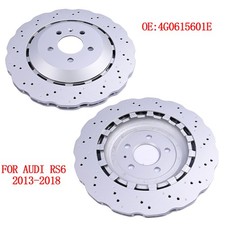 2PCS Rear Brake Disc 356mm For 2013-2018 AUDI RS6 Avant Quattro 4G0615601E