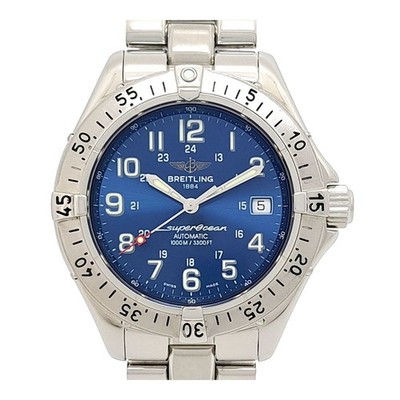 Breitling Superocean A17340 Blue Dial Automatic Chronometer 1000m Herrenuhr