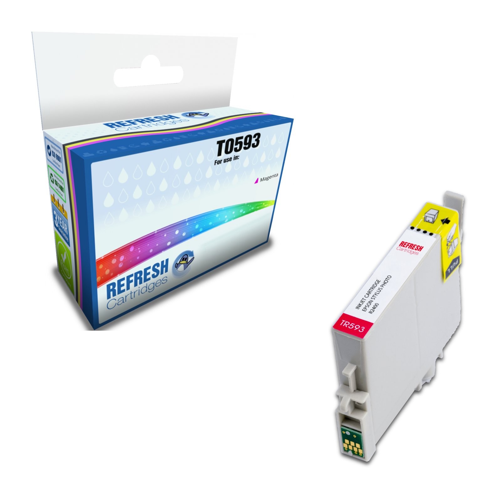 Refresh Cartridges Magenta T0593 Ink Compatible With Epson Printers