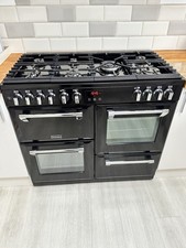 Stove Belmont 100dft dual fuel cooker 444410370 in black