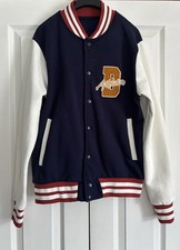 Cool Primark Small Navy, White, Red Baseball Jacket Excellent Condition 