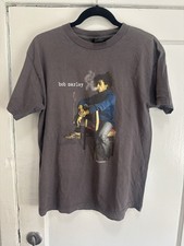 2002 Y2K Zion Rootswear Bob Marley Smoke Double-Sided Gray Tee M