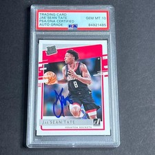2020-21 Panini Chronicles #197 JAE'SEAN TATE Signed Card AUTO PSA Slabbed RC Roc