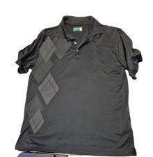 Men  s Ben Hogan Performance Black Short Sleeve Golf Tennis Polo Shirt - Size M