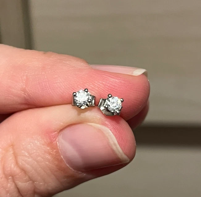 4Prong 0.6CT 3mm Moissanite Stud Earrings 925 Sterling Silver Women Jewel No GRA - Image 2 of 4