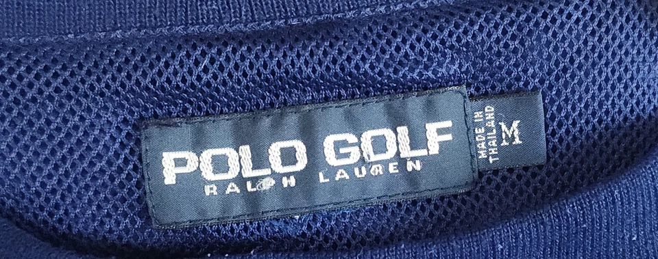 Vintage Ralph Lauren Polo Golf Sweater Windbreaker Men M Navy Blue Mesh 90s - Image 2 of 4