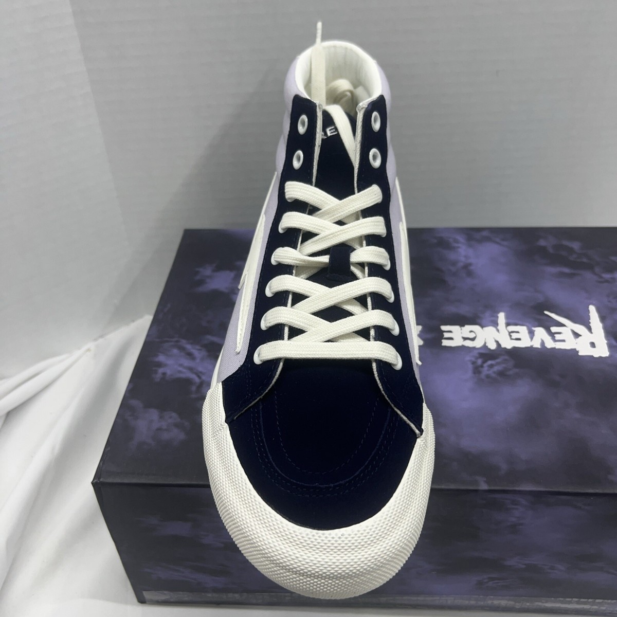 New In Box Revenge X Storm Vol 2. Lilac, Dark Navy High Top Sneakers Men Size 9 REVENGE x STORM High Top Vol. 2 Lilac Dark Navy Mens Size 11  main image 3