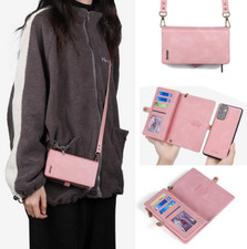 Detachable Zipper Magnetic Leather Flip Card Wallet Shockproof Phone Case Cover