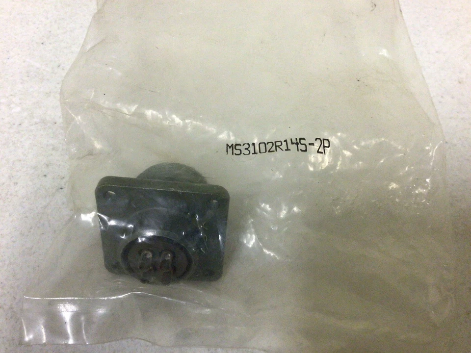 NEW, AMPHENOL MS3102R14S-2P CIRCULAR MIL SPEC CONNECTOR 5 POSITION, FREE SHIP - Image 2 of 4