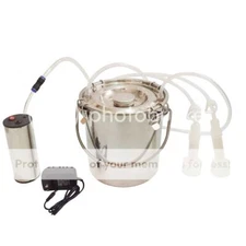 KAY 5L Portable Electric Breast Pump 2PCS Suction Nozzles For Farm Sheeps Milker