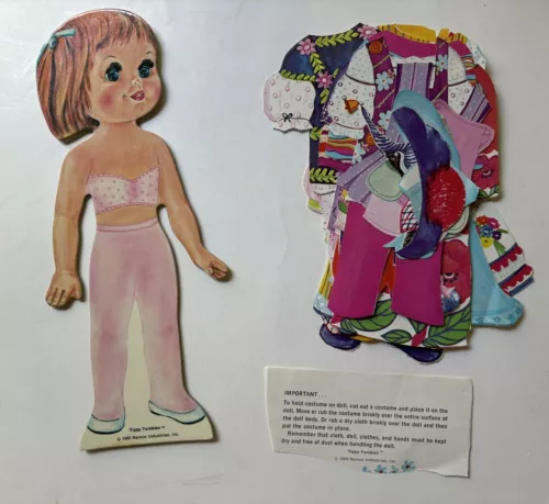 1969 Tippy Tumbles Magic Paper Doll with Outfits - Whitman