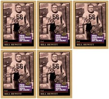 (5) 1991 ENOR Pro Football HOF #64 Bill Hewitt Chicago Bears Card Lot