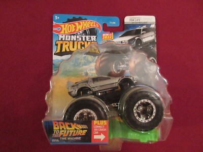 2023 Hot Wheels Monster Jam Truck Back To The Future Time Machine Delorean Rare