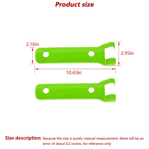2x Cubiertas de bisagra de puerta trasera para Ford Bronco 2021-2022 accesorios verde claro - Imagen 9 de 10