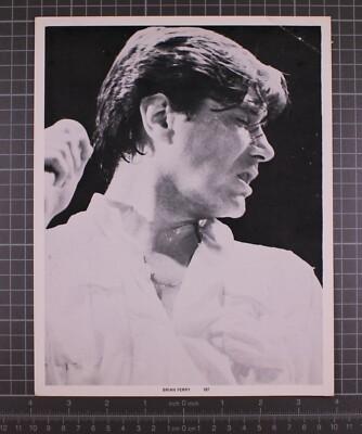 Brian Ferry Photograph Original Black And White Promotional Circa Late 1970s