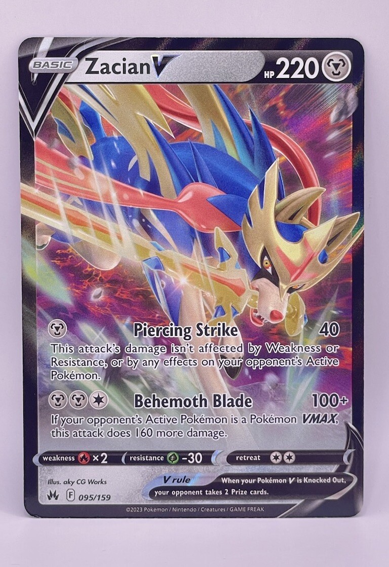 ぽっちゃん Pokémon TCG, Zacian V 095/159 - Crown Zenith MINT | eBay