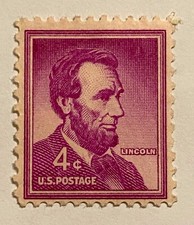 RARE VINTAGE ABRAHAM LINCOLN 4 CENTS US STAMP UNUSED UNHINGED