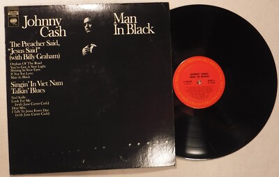 JOHNNY CASH / MAN IN BLACK / 12 INCH 33 RPM STEREO VINYL LP / COLUMBIA ...