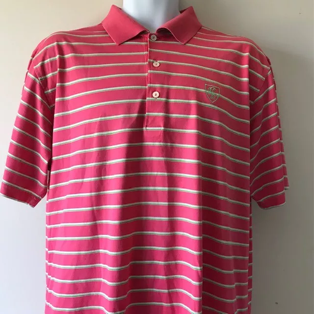 peter millar pink golf shirt