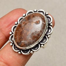 Crazy Lace Agate Gemstone 925 Sterling Silver Handmade Silver Jewelry Ring 8