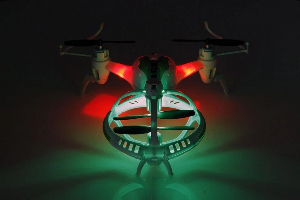Alien Spaceship SYMA X51 RC Drone Flip LED UFO Dual Speed 4CH Helicopter, White - Image 3 of 4