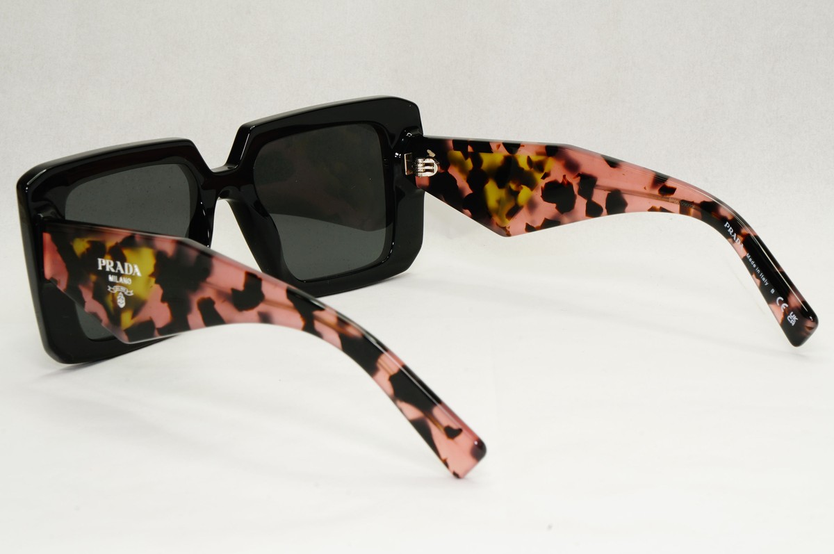 Prada Sunglasses Symbole Oversized Black Pink Tortoise