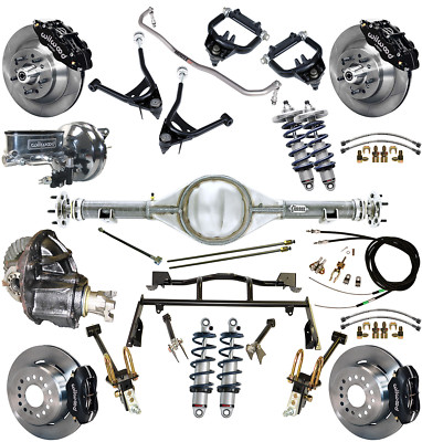RIDETECH COILOVER,4-LINK KIT,CURRIE REAR END,WILWOOD DISC BRAKES,13''/12'' ROTORS