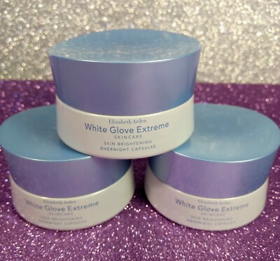 ELIZABETH ARDEN White Glove Extreme Skin Brightening Overnight Capsules 3 JARS